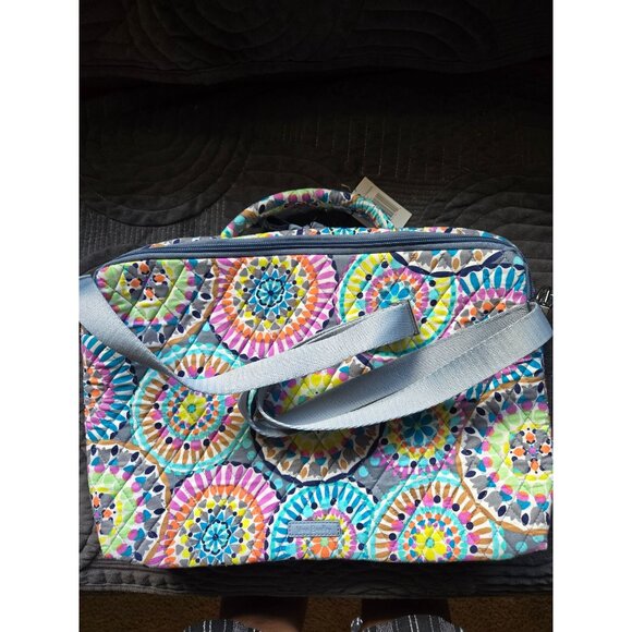 Vera Bradley Laptop Workstation Crossbody Sunny Medallion NWT - Picture 2 of 7